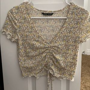 Shein tie Scrunch Top